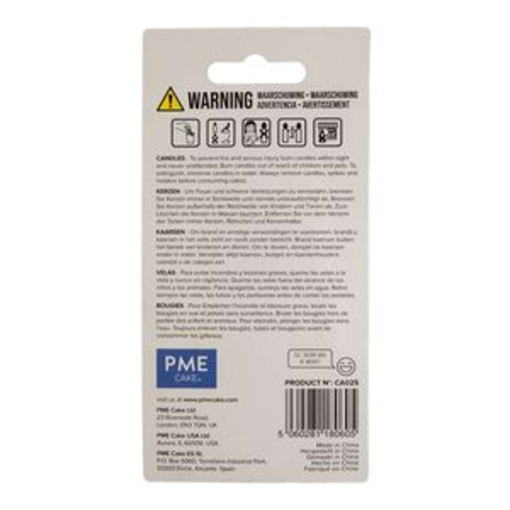 Bougies - Lot de 10 pailletées bleues avec porte-bougies (62mm / 2,4 po)