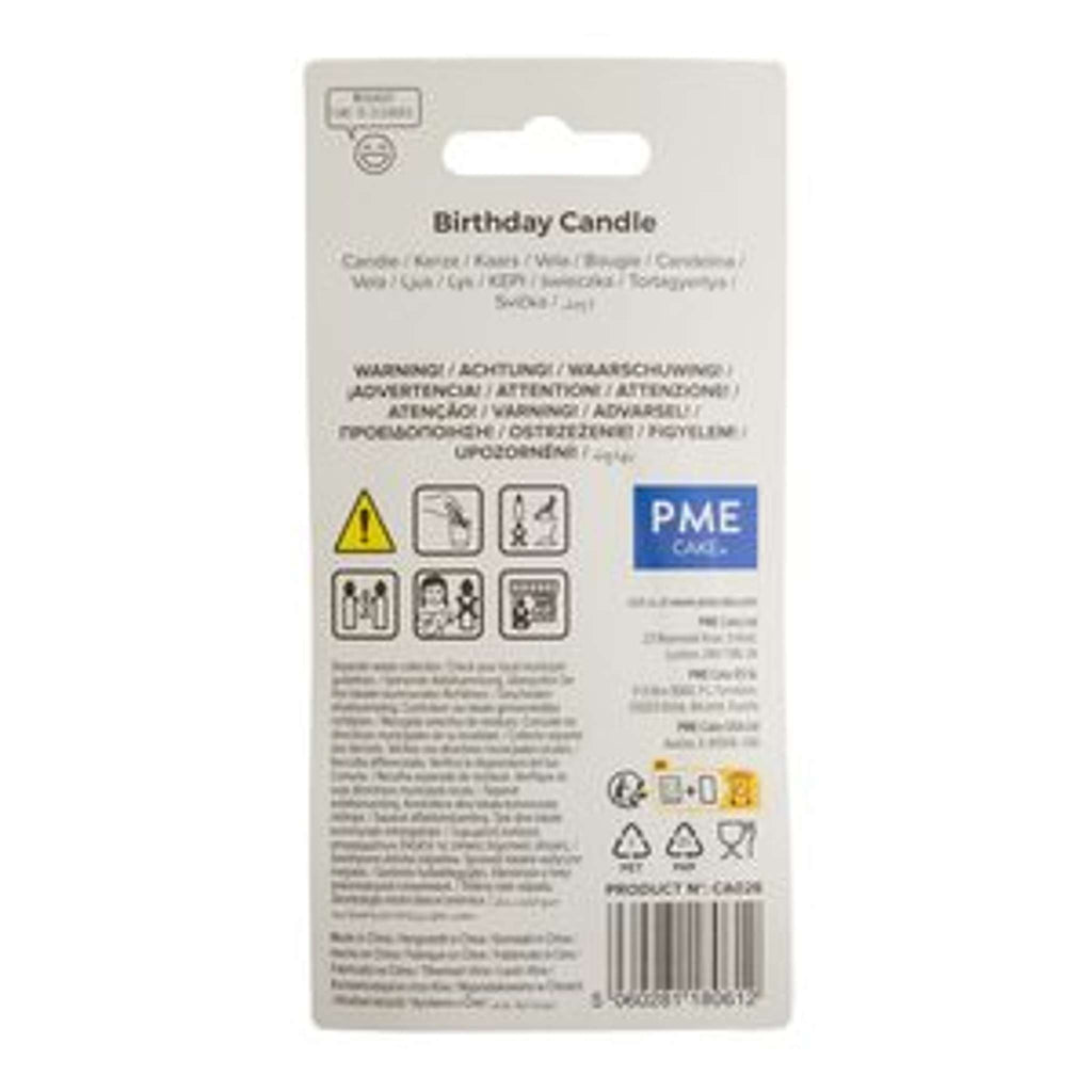 Velas de Color Blanco con Purpurina, Paquete de 10