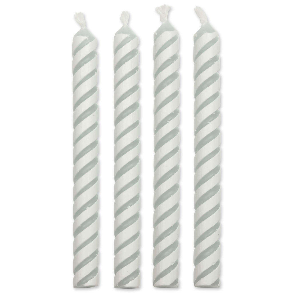 Kaarsen - Witte Medium Gestreept Pk/24 (59mm / 2.3")