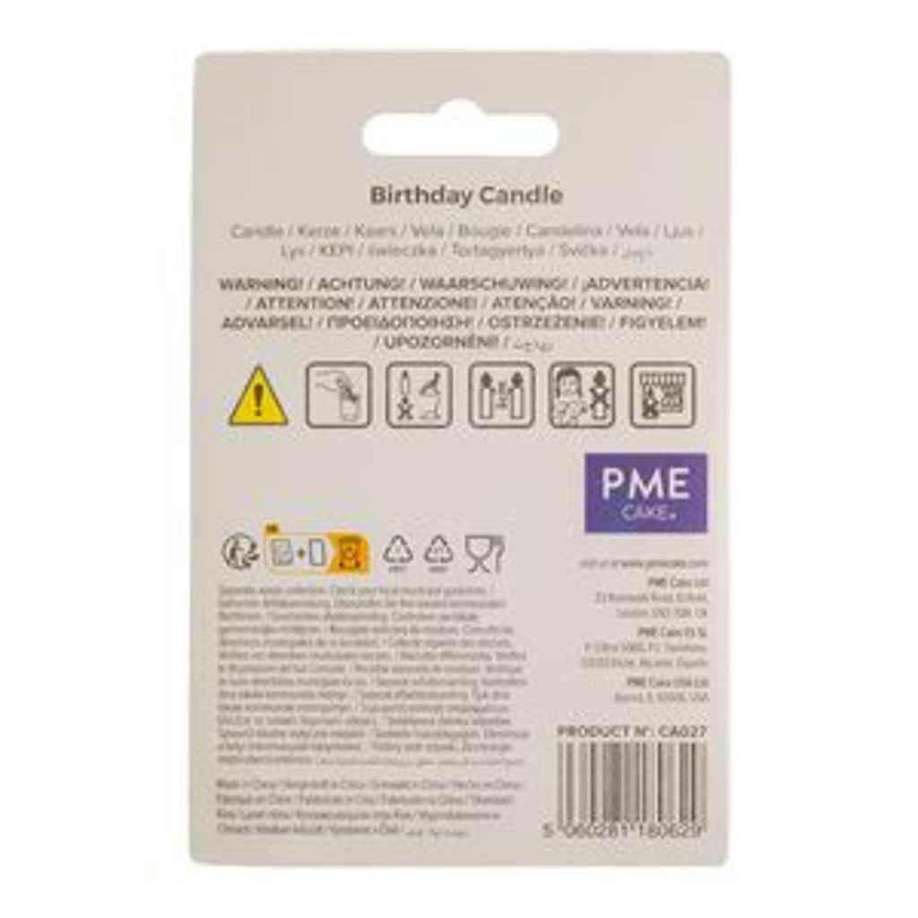 Kaarsen - Witte Medium Gestreept Pk/24 (59mm / 2.3")