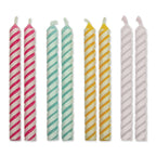 Small Striped Candles Set Of 24