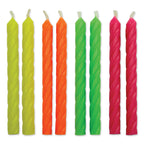 Velas Rizadas de Neón, Paquete de 24