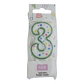 Bougies - Chiffre 3 vert (64mm / 2.5")