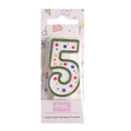 Bougies - Chiffre 5 vert (64mm / 2.5")