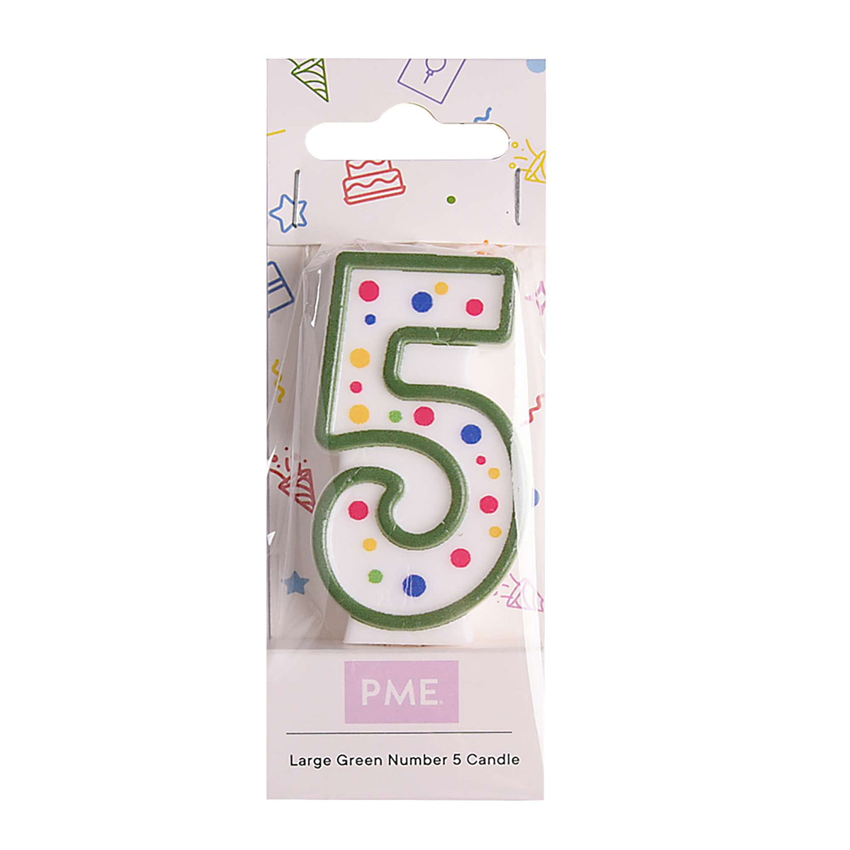 Kaarsen - Groene Nummer 5 (64mm / 2.5")