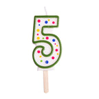 Bougies - Chiffre 5 vert (64mm / 2.5")