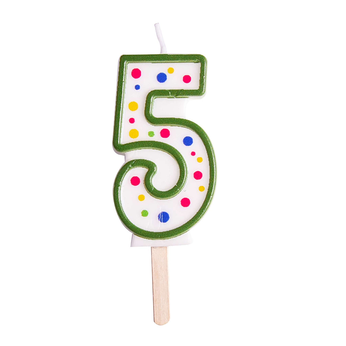 Kaarsen - Groene Nummer 5 (64mm / 2.5")