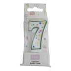 Large Green Number Seven Candle