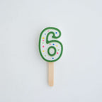 Kaarsen - Groene Nummer 6 (38mm / 1.5")