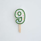 Kaarsen - Groene Nummer 9 (38mm / 1.5")