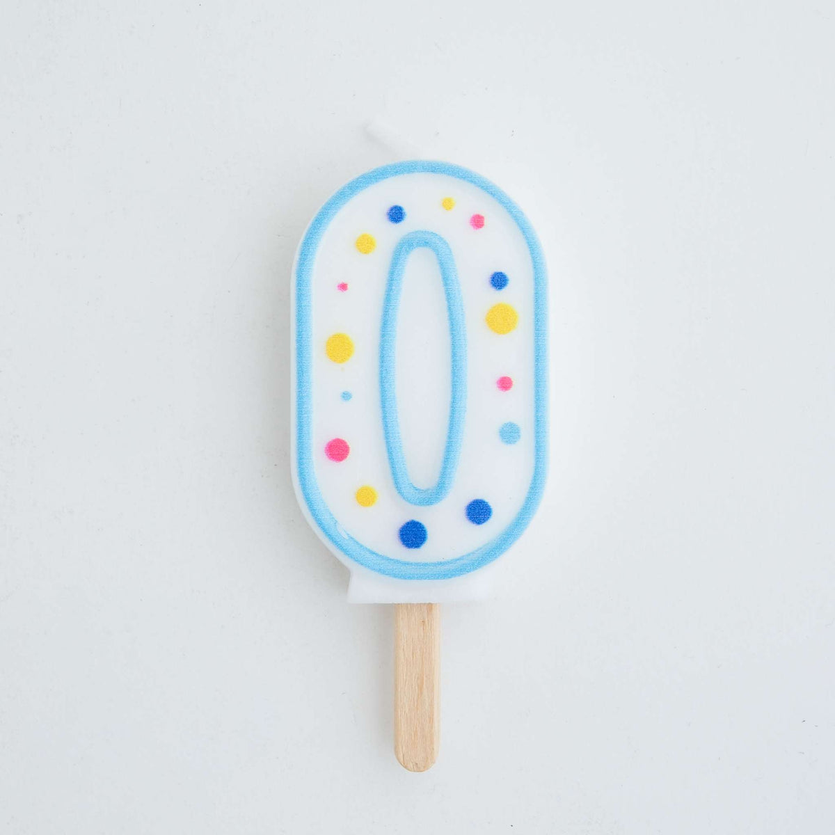 Large Blue Number Zero Candle