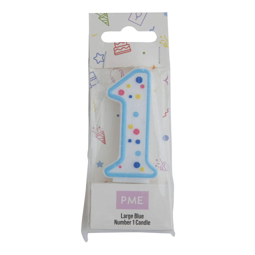 Bougies - Chiffre 1 bleu (64mm / 2.5")