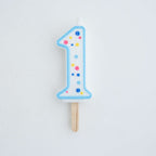 Bougies - Chiffre 1 bleu (64mm / 2.5")