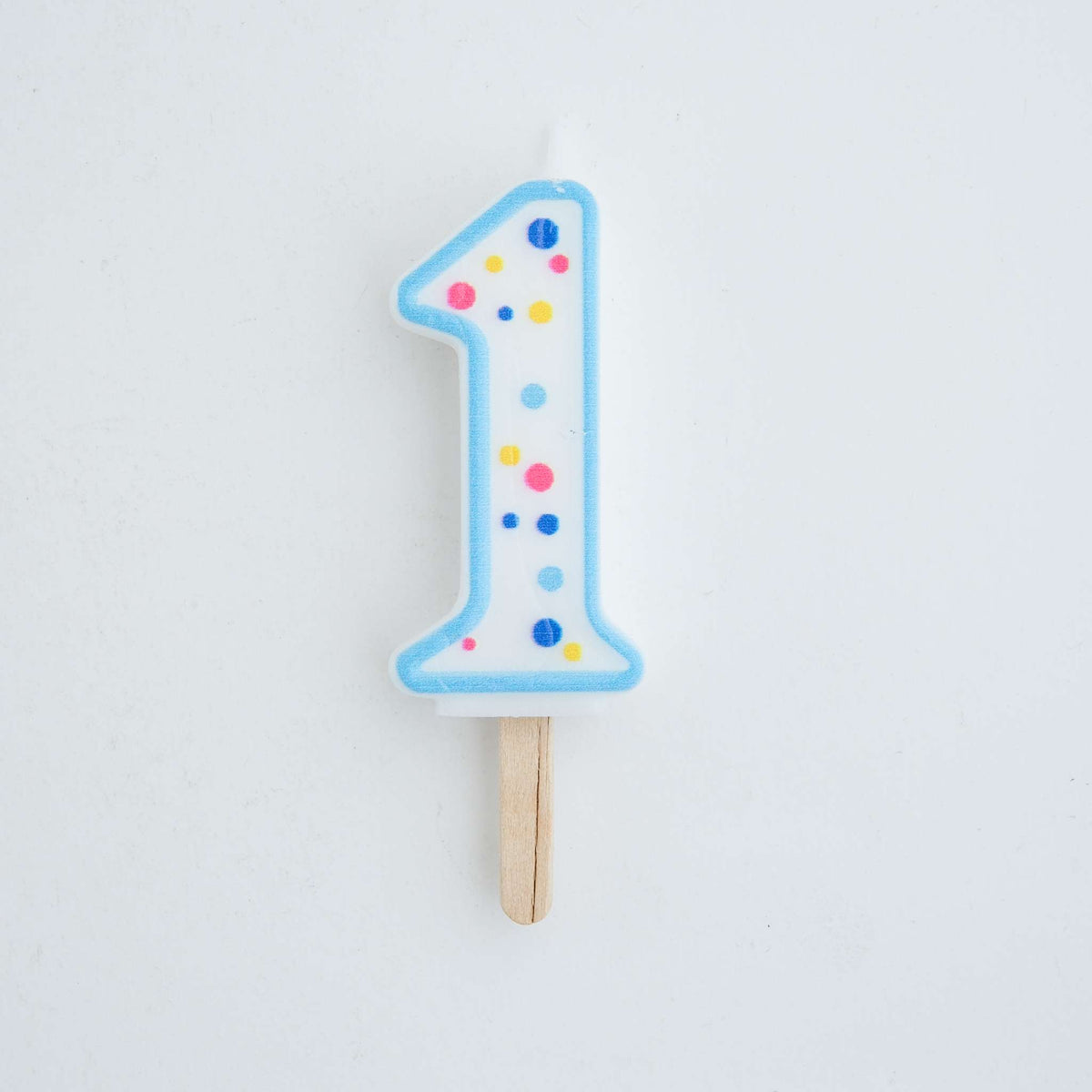 Large Blue Number One Candle