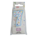 Large Blue Number Seven Candle