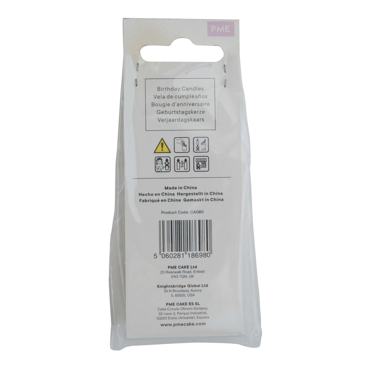 Large Pink Number Zero Candle