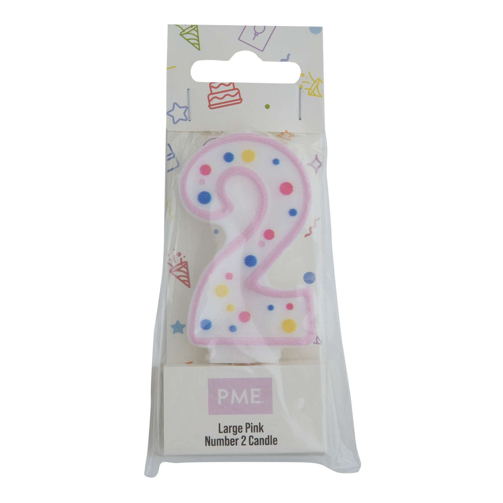 Kaarsen - Roze Nummer 2 (64mm / 2.5")