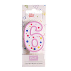 Kerzen - Pinke Zahl 6 (64mm / 2.5")