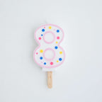 Kaarsen - Roze Nummer 8 (64mm / 2.5")