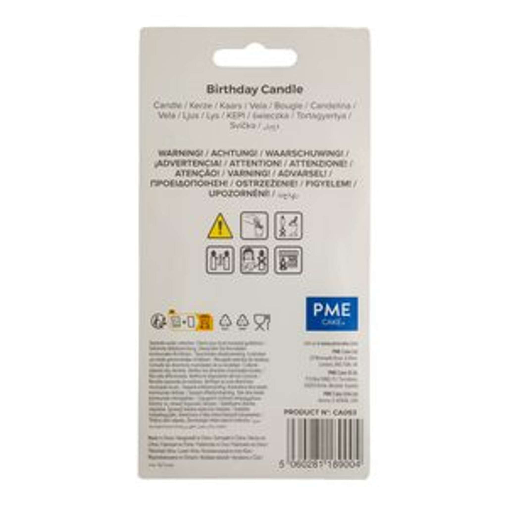 Ensemble de bougies "Joyeux Anniversaire" bleues avec plaque