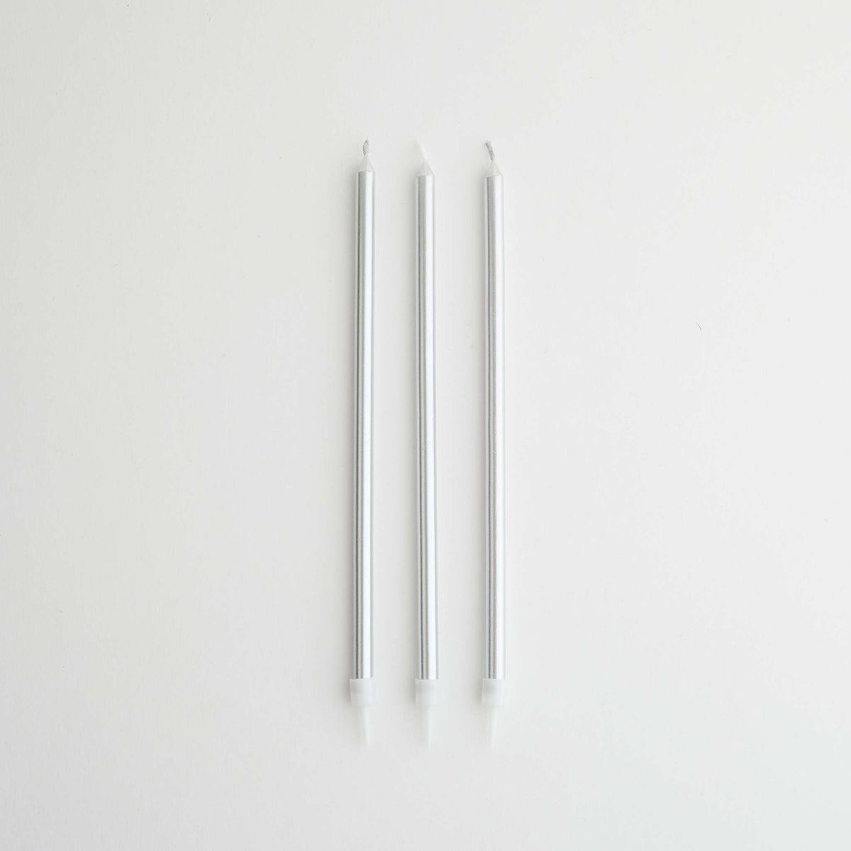 Kaarsen - Zilver extra hoog met houders Pk/16 (18cm / 7")