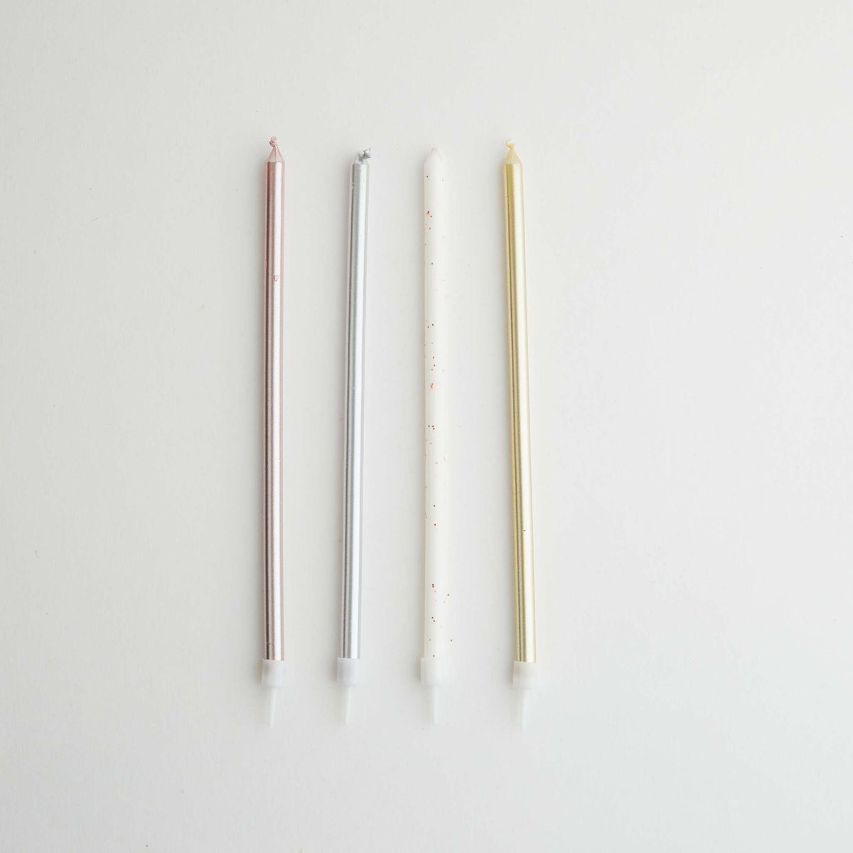 Assorted Coloured Tall Candles Set Of 16