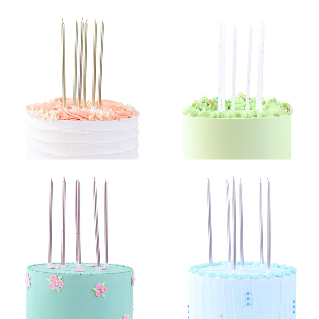 Kaarsen - Gemengde assortiment met houders Pk/16 (18cm / 7")