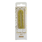 Goldene Glitter-Zahl-Kerze 0