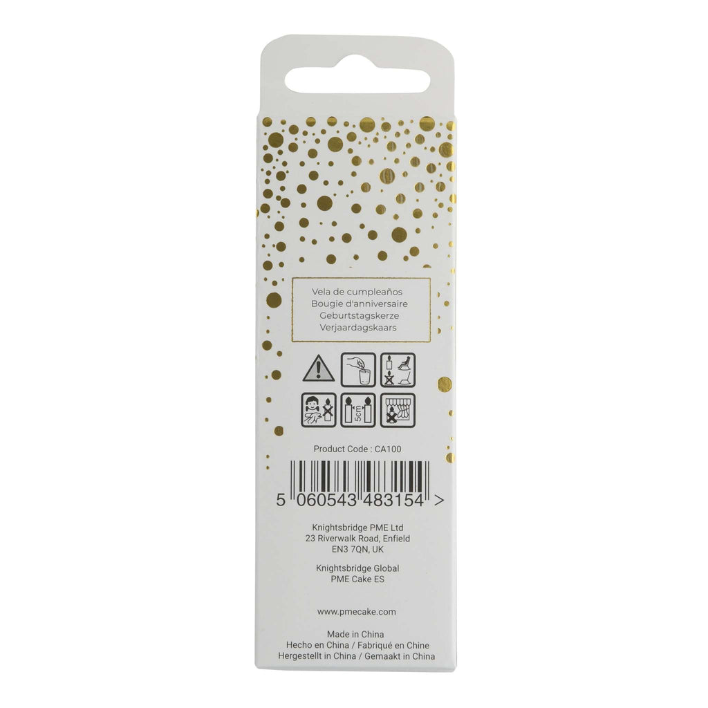 Goldene Glitter-Zahl-Kerze 0
