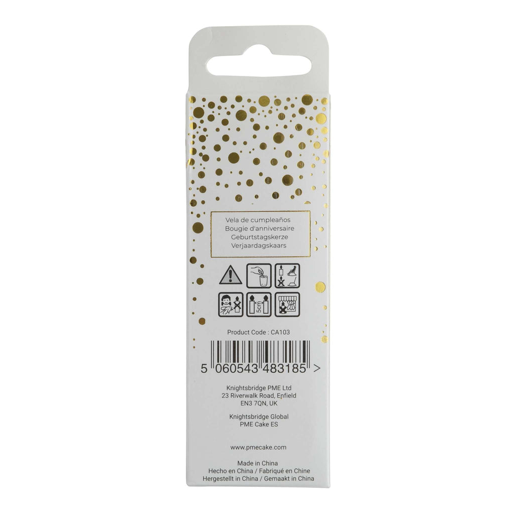 Goldene Glitter-Zahl-Kerze 3
