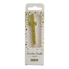 Goldene Glitter-Zahl-Kerze 4