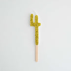 Goldene Glitter-Zahl-Kerze 4