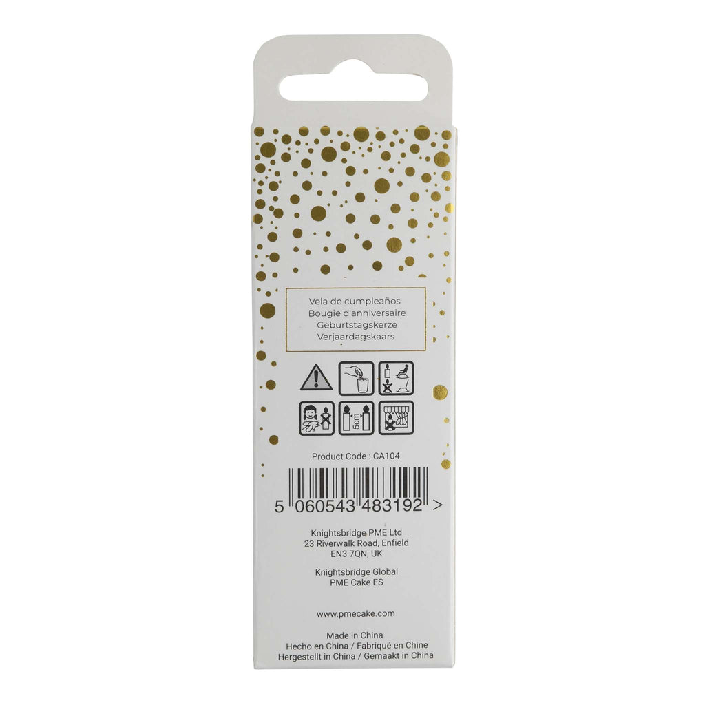 Goldene Glitter-Zahl-Kerze 4