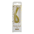 Goldene Glitter-Zahl-Kerze 6