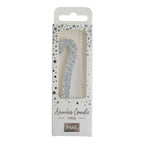 Zilveren Glitter Nummer Kaars 2