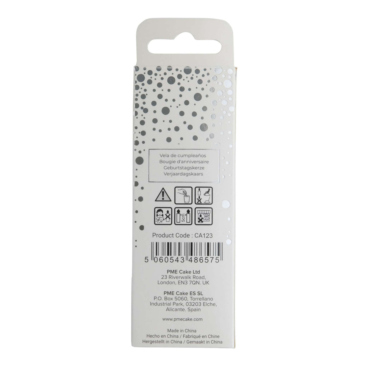 Zilveren Glitter Nummer Kaars 3
