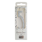 Zilveren Glitter Nummer Kaars 5