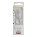 Zilveren Glitter Nummer Kaars 8
