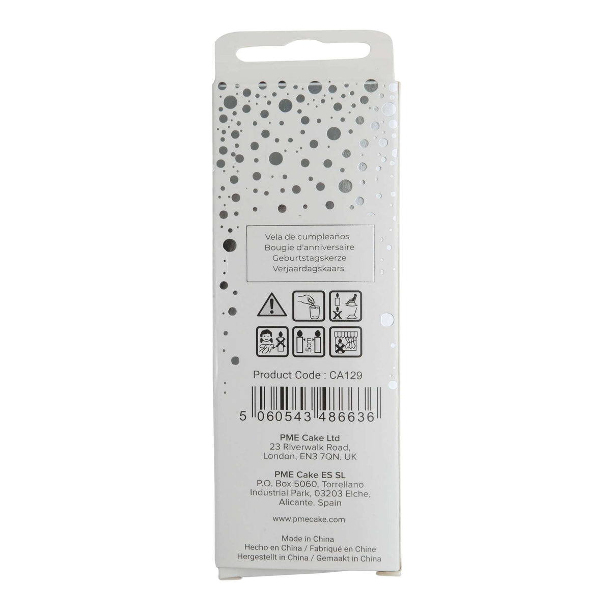 Zilveren Glitter Nummer Kaars 9