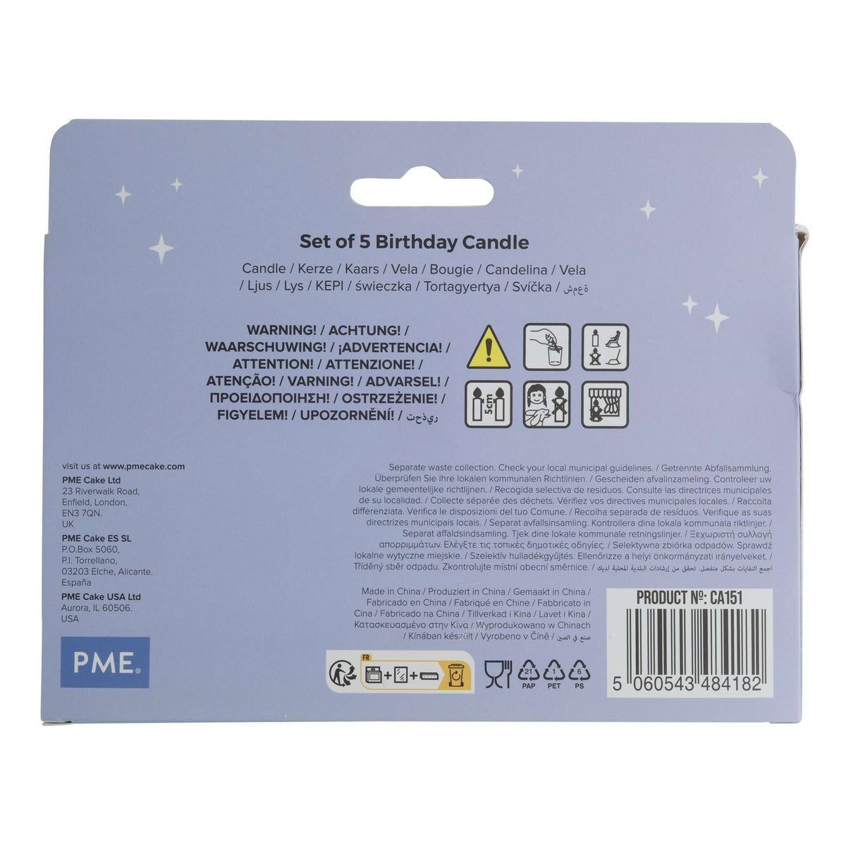 Princess Candles Set Of 5