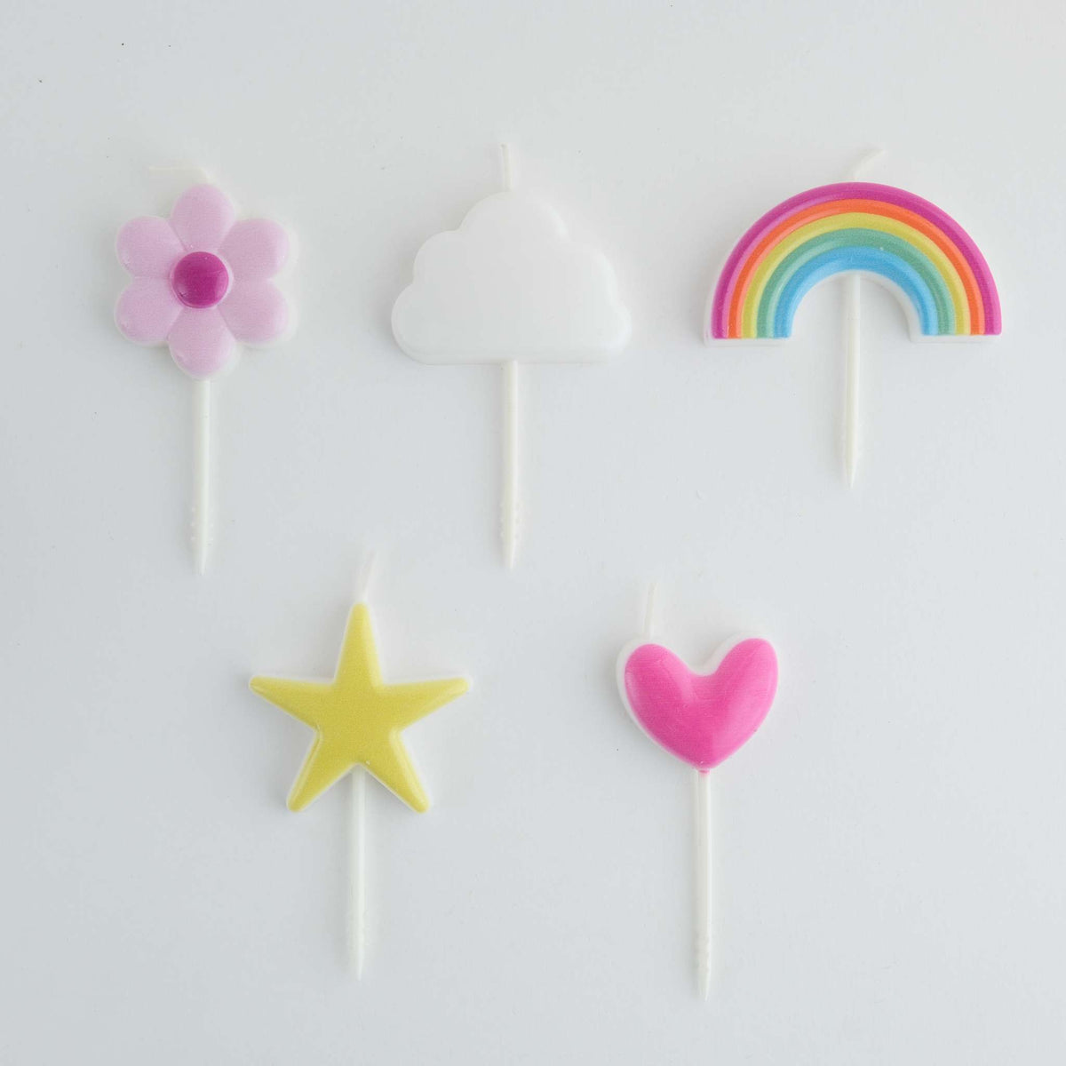 Rainbow Candles Set Of 5