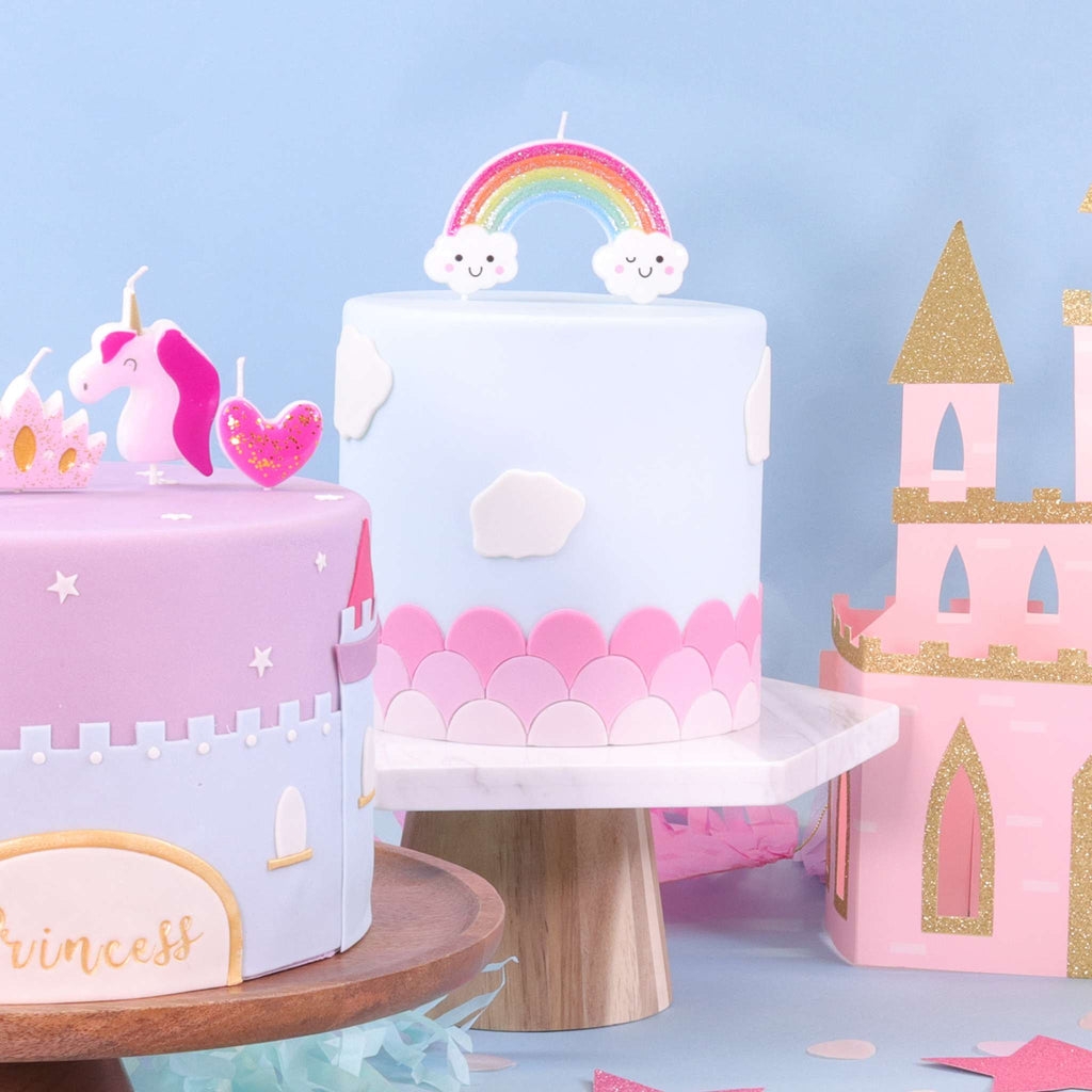 Kerzen-Topper - Glitzernder Regenbogen