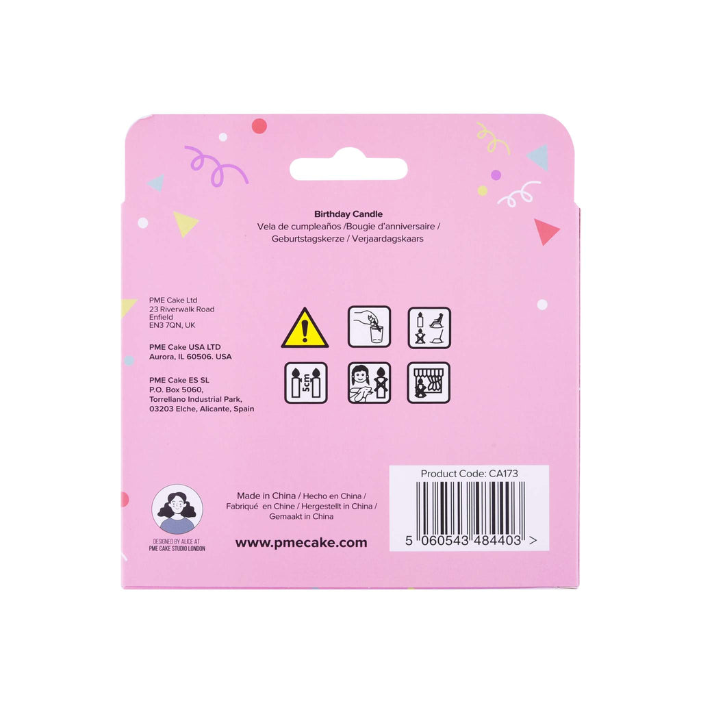 Kerzen-Topper - Rosa Pastell-Geburtstagskerze