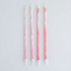 Pink Marble Tall Candles Set Of 6