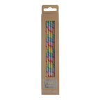 Rainbow Stripe Tall Candles Set Of 6