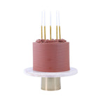 Gold Glitter Tall Candles Set Of 16