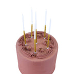 Gold Glitter Tall Candles Set Of 16