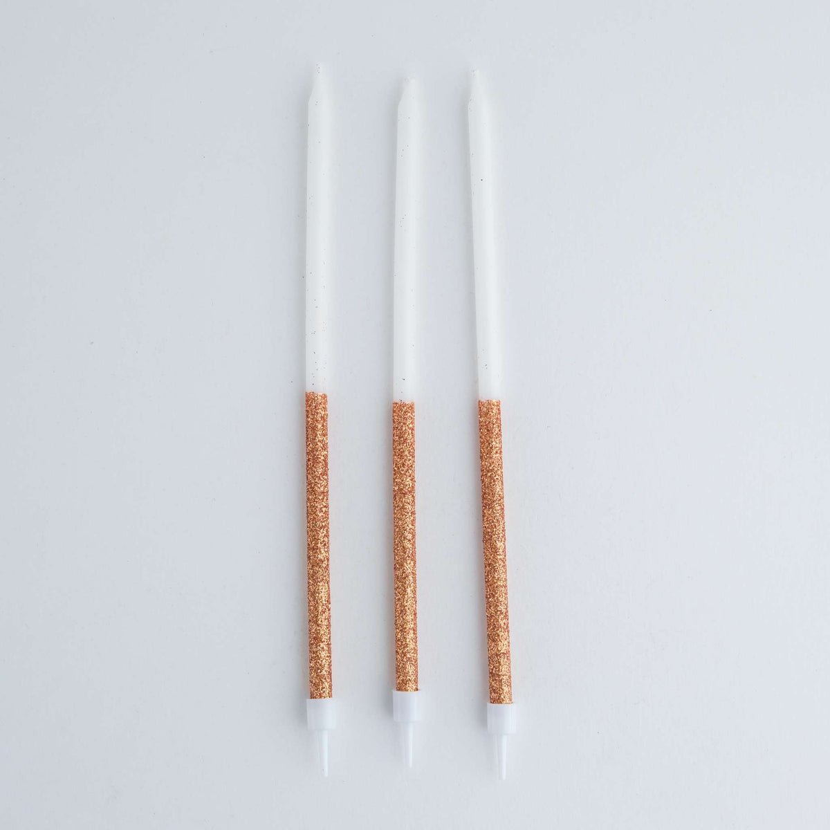 Kaarsen Lang - Rosé Goud Glitter Pk/16