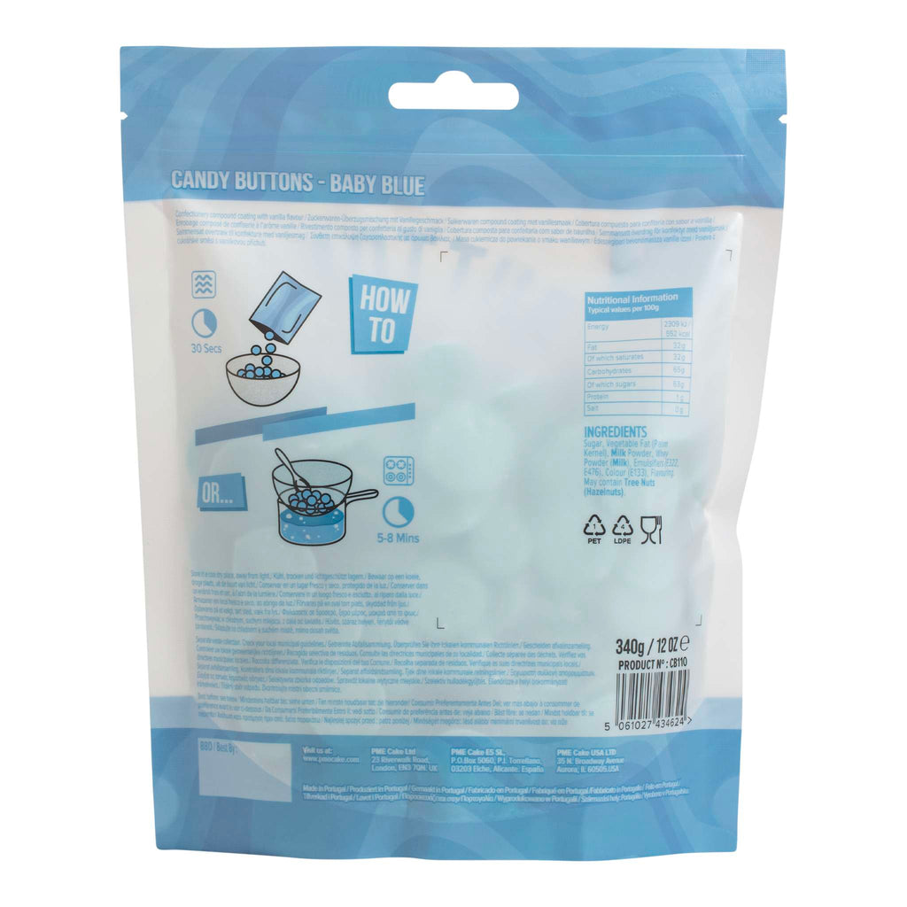 Baby Blue Candy Buttons (340g / 12oz)