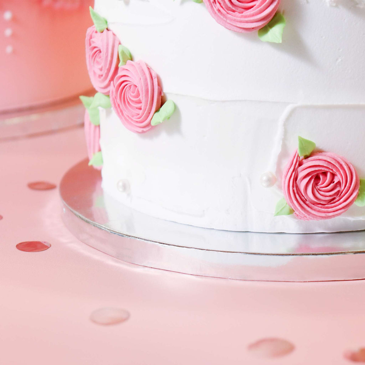 Round Banded Edge Silver Cake Board (20cm / 8in)